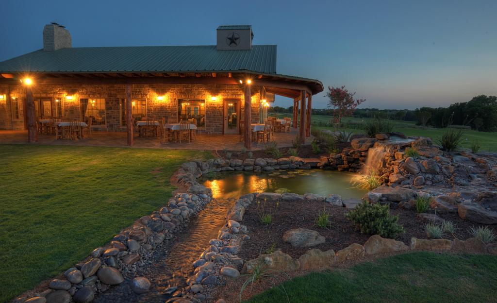 water on golf course by club